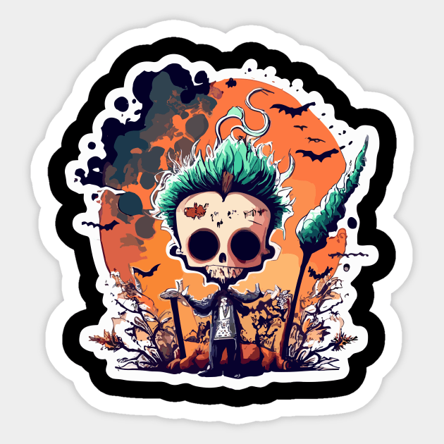 Ghost | Zombie Skeleton | Halloween Sticker by kknows